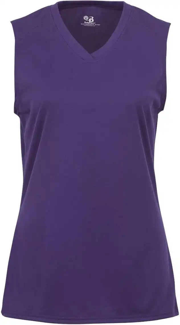 Badger Sport 4163 Ladies b Core Sleeveless Tee Purple