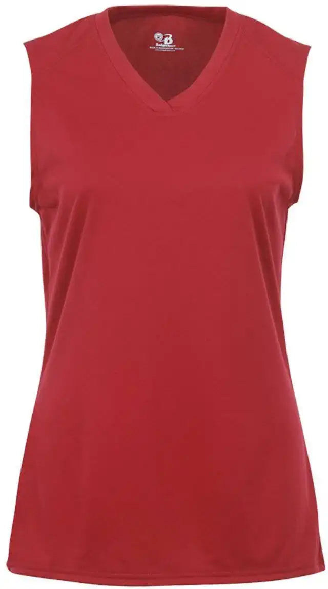 Badger Sport 4163 Ladies b Core Sleeveless Tee Red