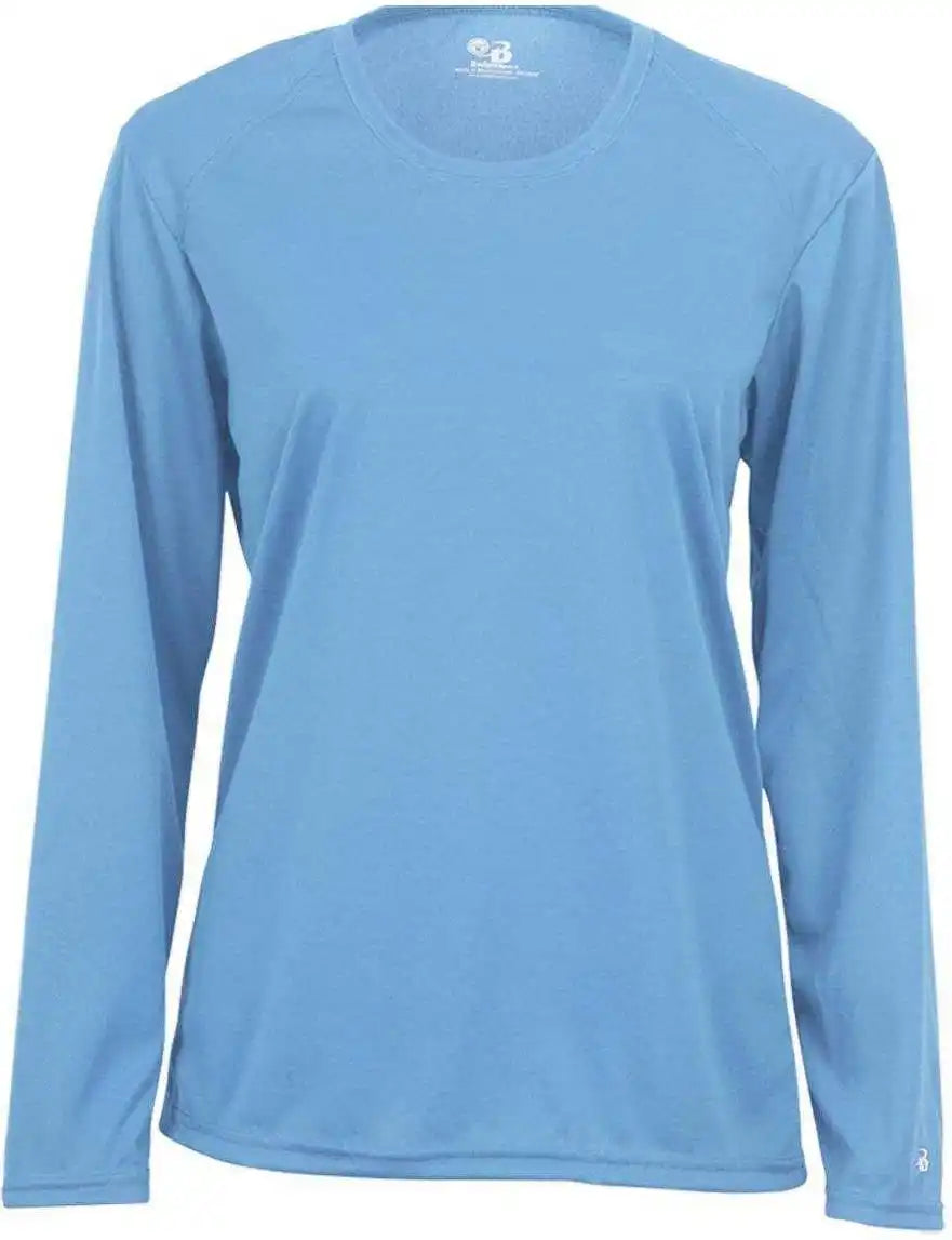 Badger Sport 4164 Ladies b Core Long Sleeve Tee Columbia Blue