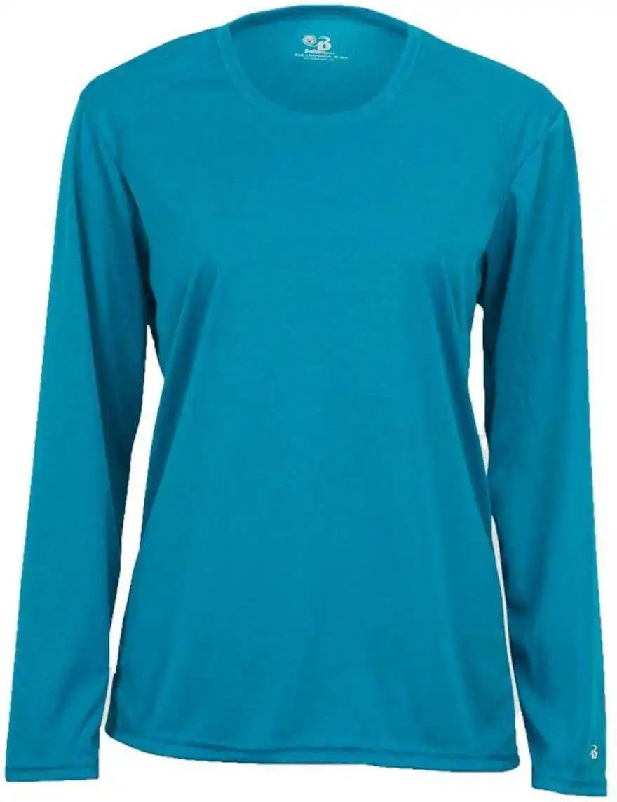 Badger Sport 4164 Ladies B-core Long Sleeve Tee - Electric Blue