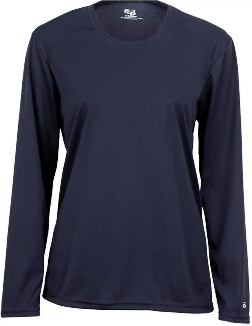 Badger Sport 4164 Ladies b Core Long Sleeve Tee Navy