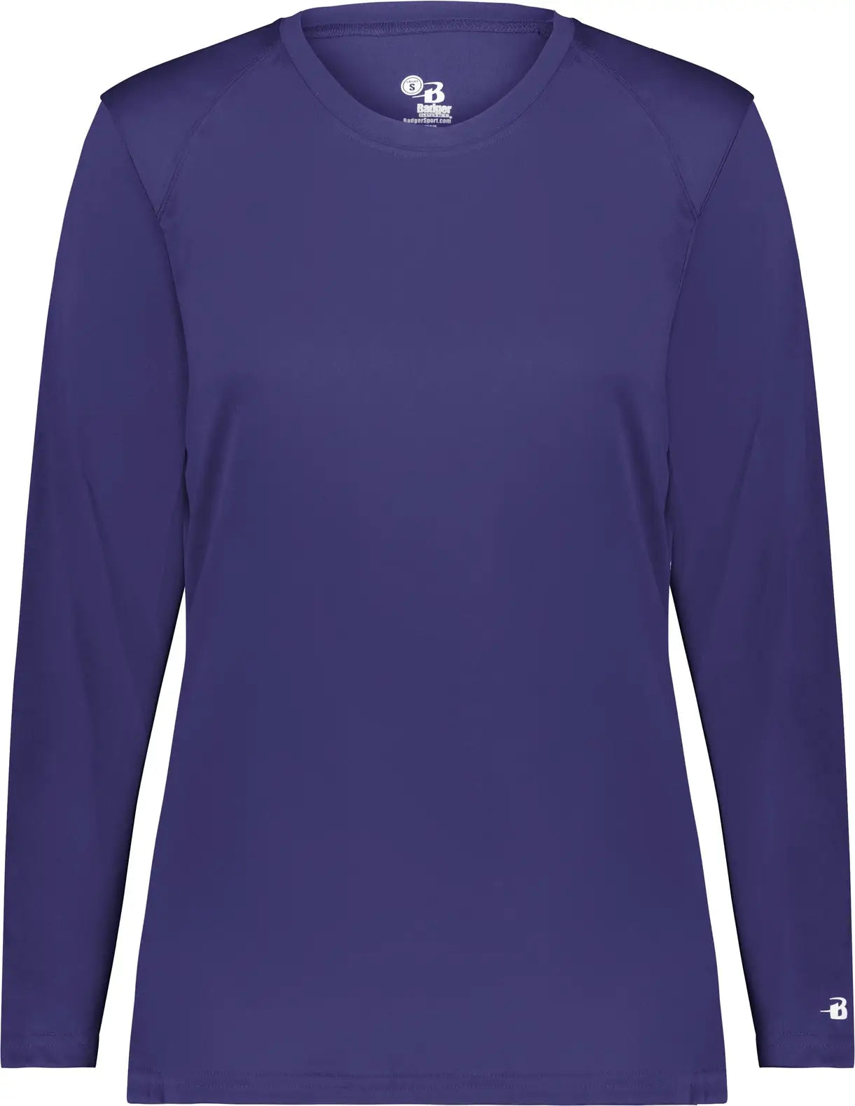 Badger Sport 4164 Ladies B-core Long Sleeve Tee - Purple - Xs