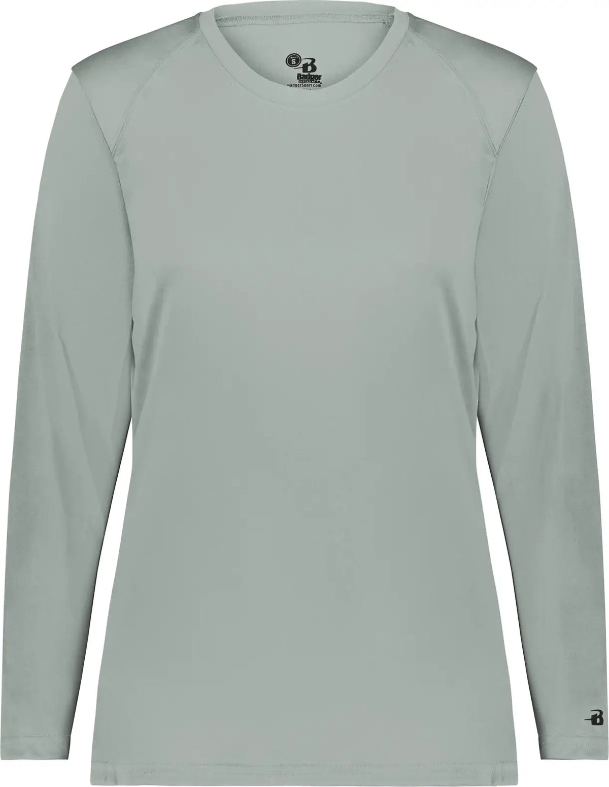 Badger Sport 4164 Ladies B-core Long Sleeve Tee - Silver