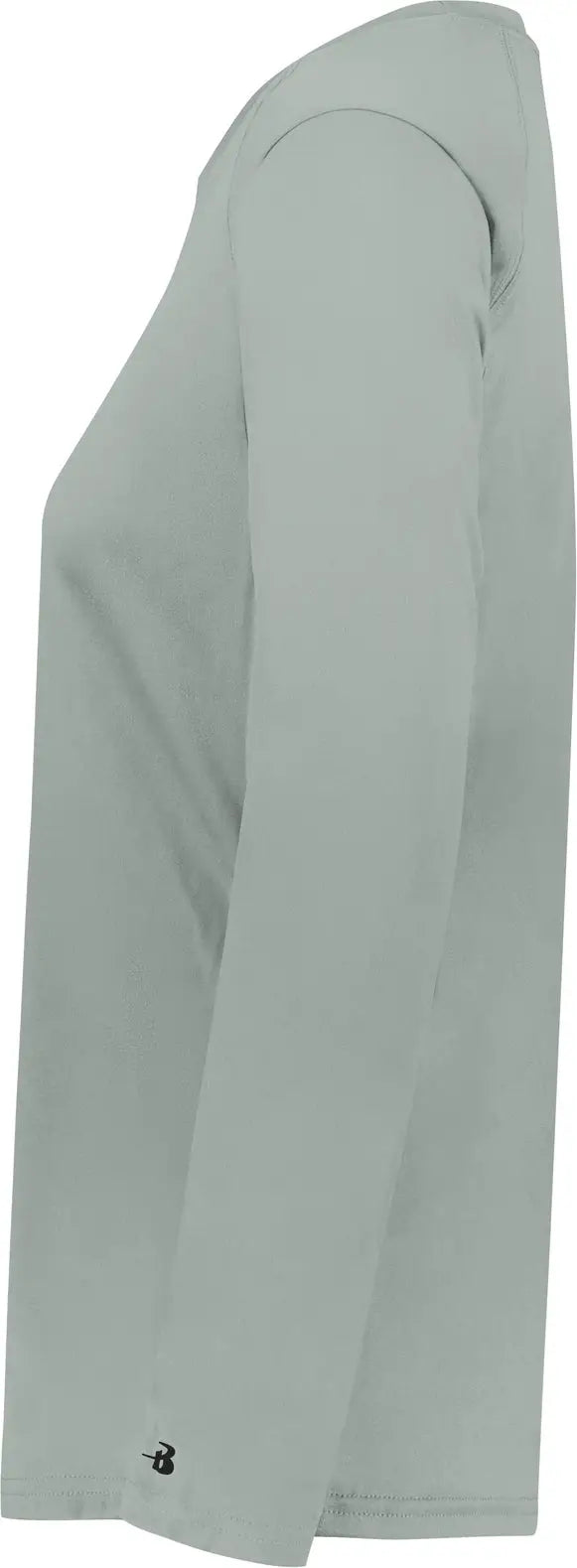 Badger Sport 4164 Ladies B-core Long Sleeve Tee - Silver