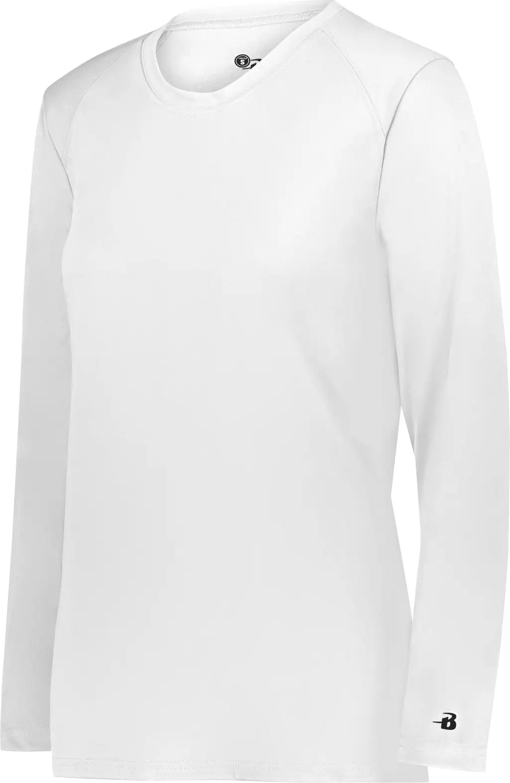 Badger Sport 4164 Ladies B-core Long Sleeve Tee - White - Xs