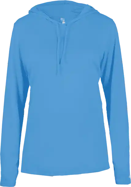 Badger Sport 4165 B-core Long Sleeve Ladies Hoodie Tee - Columbia Blue