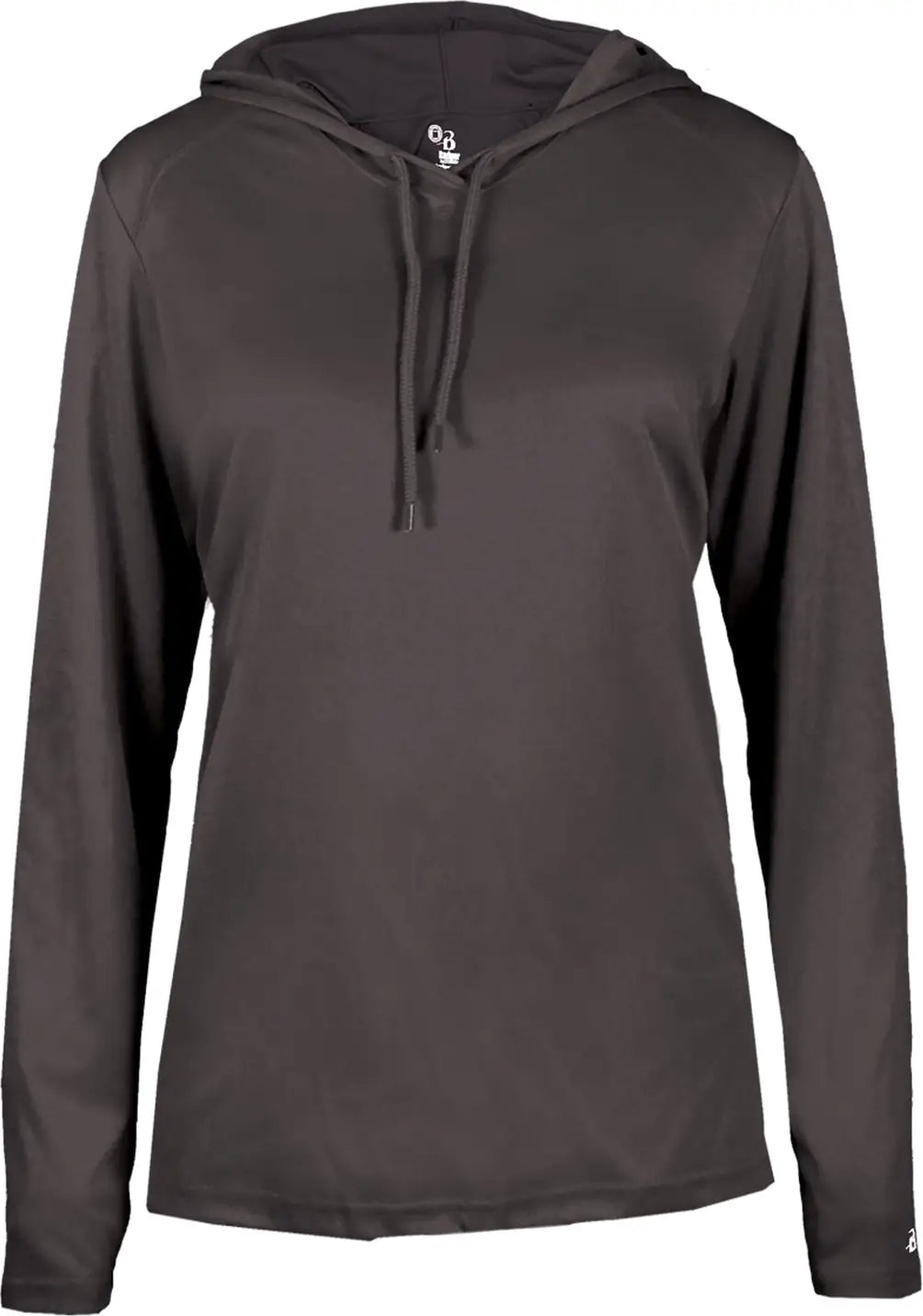 Badger Sport 4165 B-core Long Sleeve Ladies Hoodie Tee - Graphite
