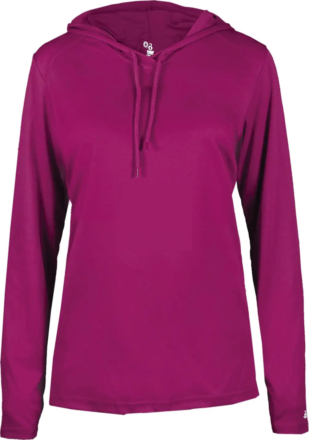 Badger Sport 4165 B-core Long Sleeve Ladies Hoodie Tee - Hot Pink - Xs