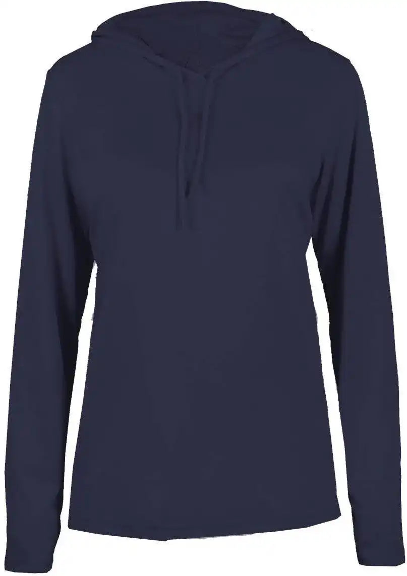 Badger Sport 4165 b Core Long Sleeve Ladies Hoodie Tee Navy