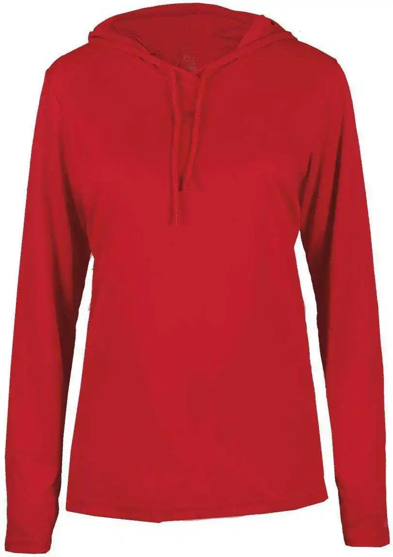 Badger Sport 4165 B-core Long Sleeve Ladies Hoodie Tee - Red