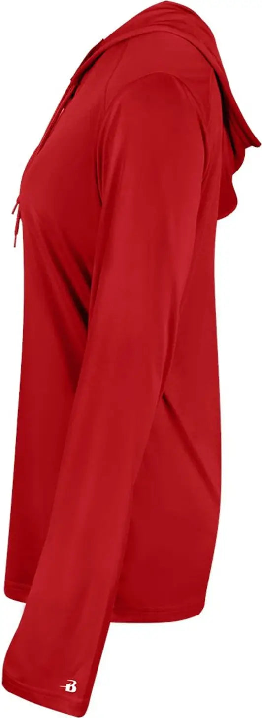 Badger Sport 4165 B-core Long Sleeve Ladies Hoodie Tee - Red