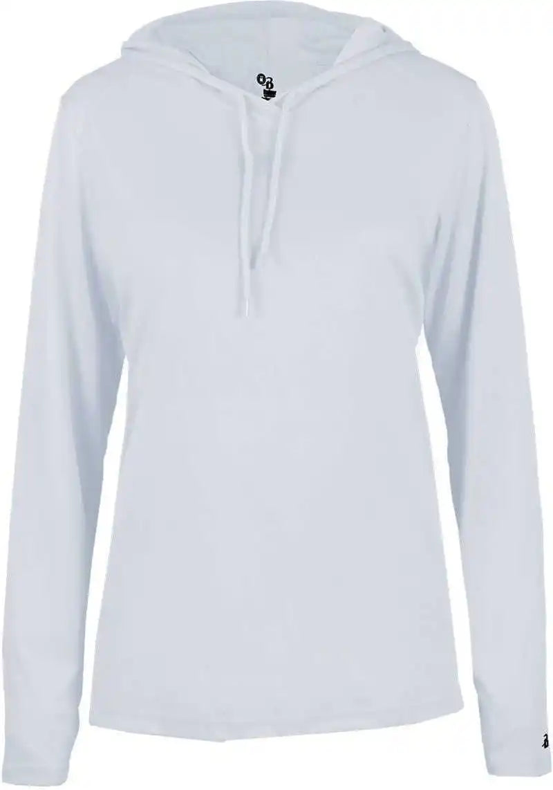 Badger Sport 4165 B-core Long Sleeve Ladies Hoodie Tee - Silver
