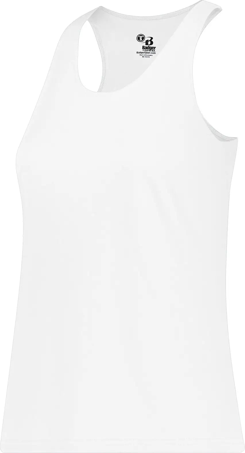 Badger Sport 4166 B-core Ladies Racerback Tank - White - Xs