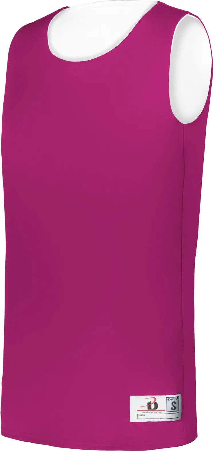 Badger Sport 416900 Ladies B-core Reversible Jerse - Hot Pink White - Xs