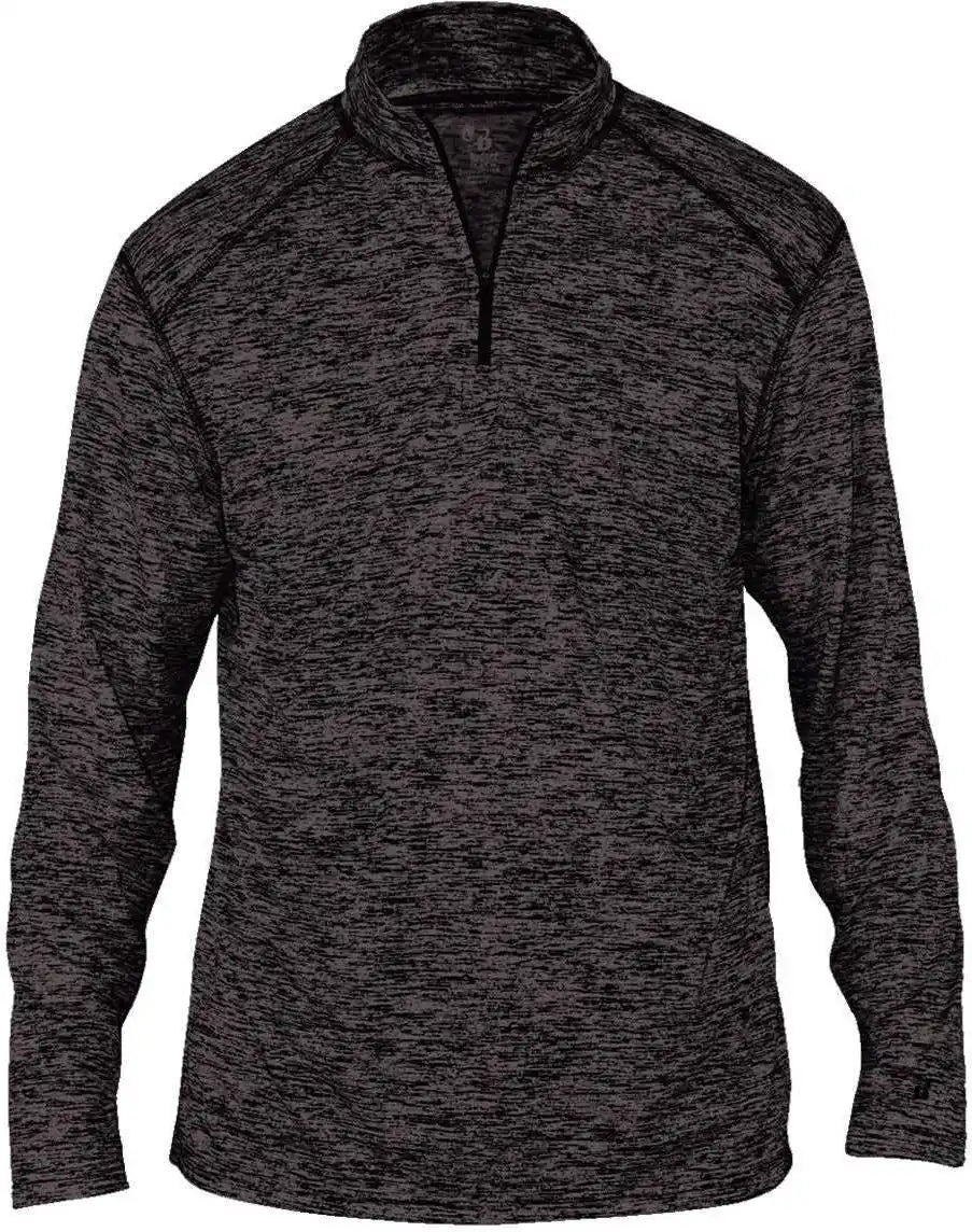 Badger Sport 4172 Tonal Blend 1/4 Zip - Black