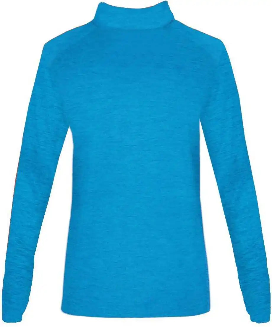 Badger Sport 4173 Tonal Blend Ladies 1/4 Zip - Electric Blue