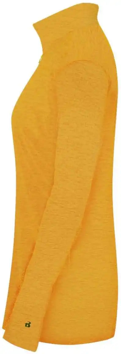 Badger Sport 4173 Tonal Blend Ladies 1/4 Zip - Gold
