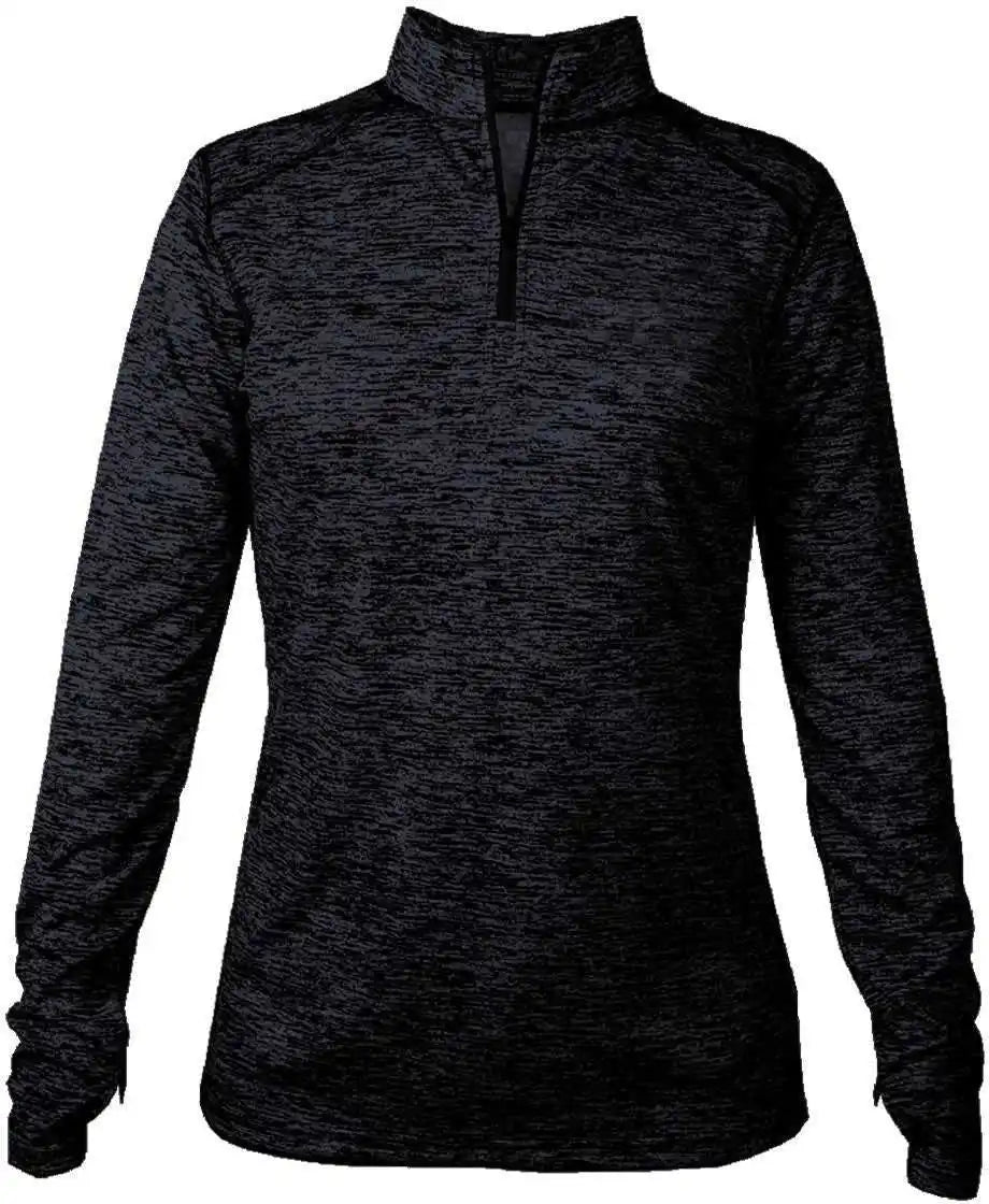 Badger Sport 4173 Tonal Blend Ladies 1/4 Zip - Navy