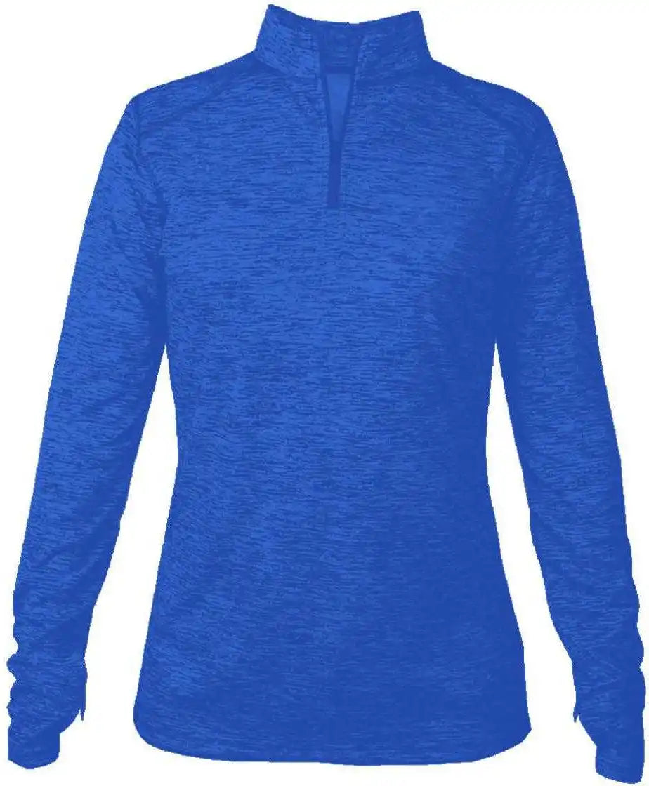Badger Sport 4173 Tonal Blend Ladies 1/4 Zip Royal