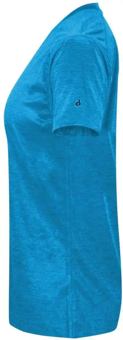 Badger Sport 4175 Tonal Blend Ladies V-neck Tee - Electric Blue
