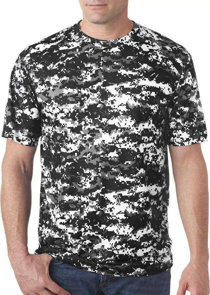 Badger Sport 4180 b Core Adult Digital Tee Black