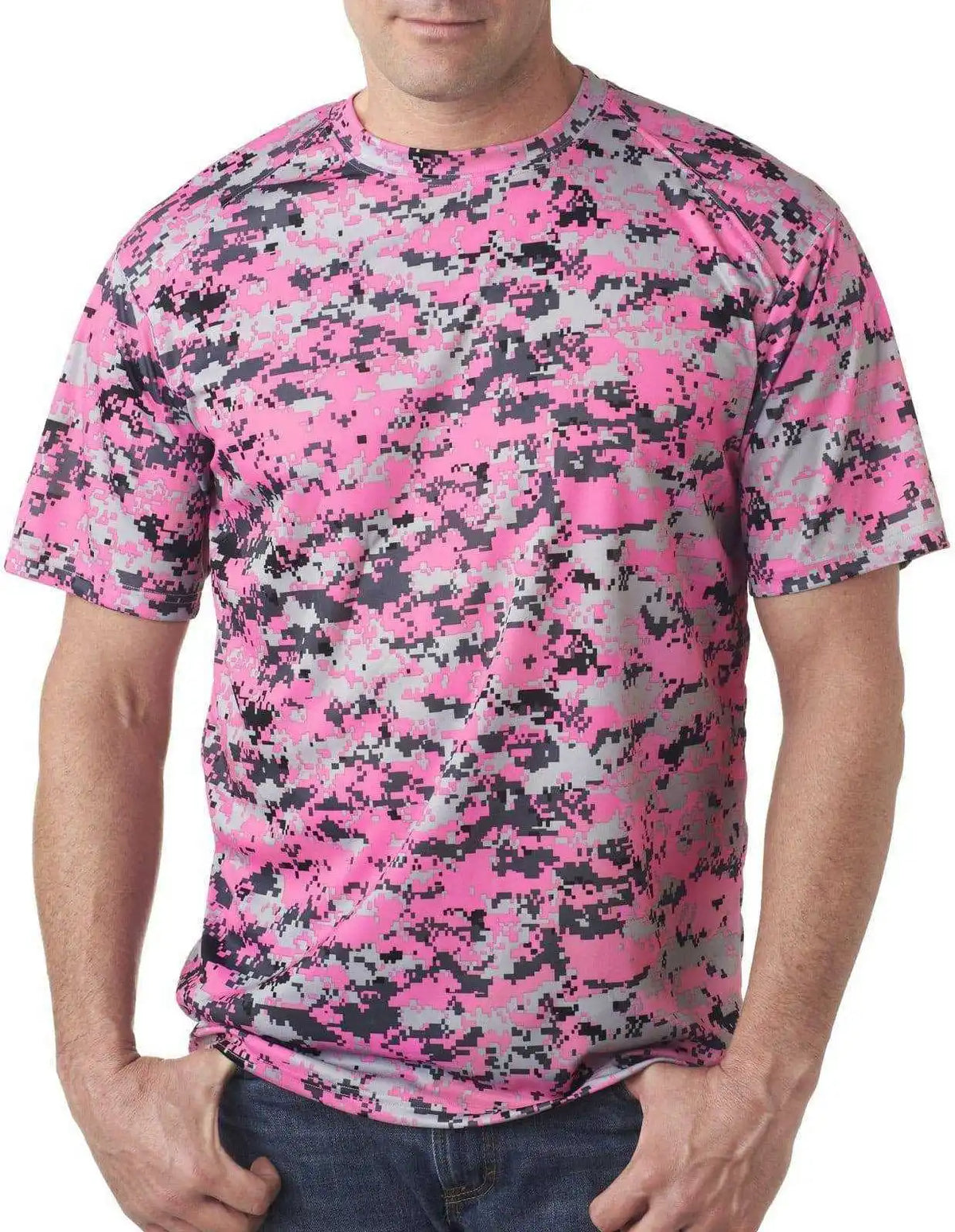 Badger Sport 4180 b Core Adult Digital Tee Pink