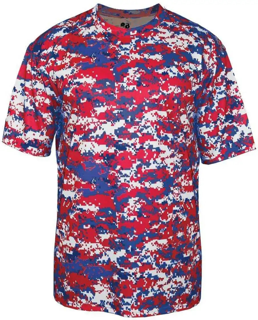 Badger Sport 4180 b Core Adult Digital Tee Red Royal