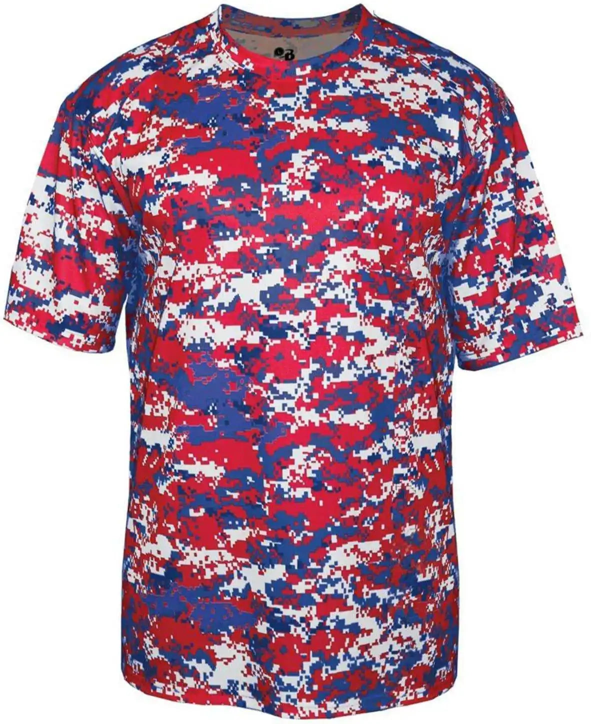 Badger Sport 4180 b Core Adult Digital Tee Red Royal