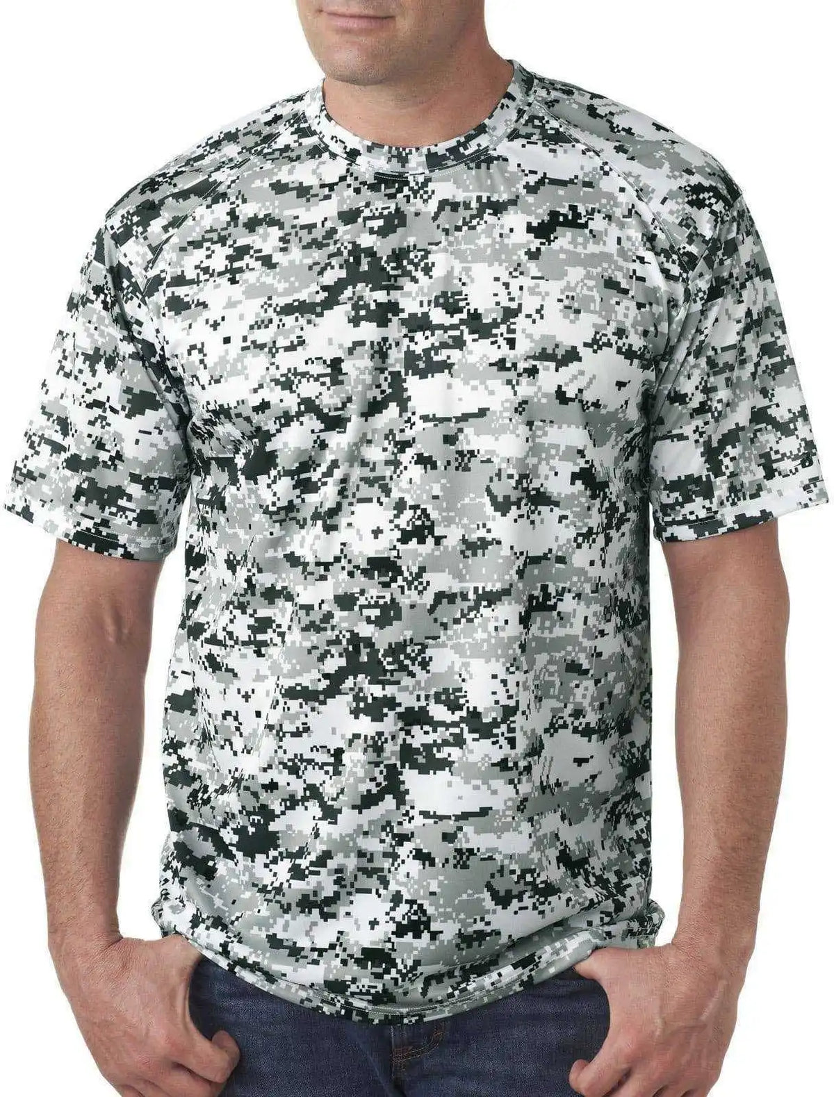 Badger Sport 4180 b Core Adult Digital Tee White
