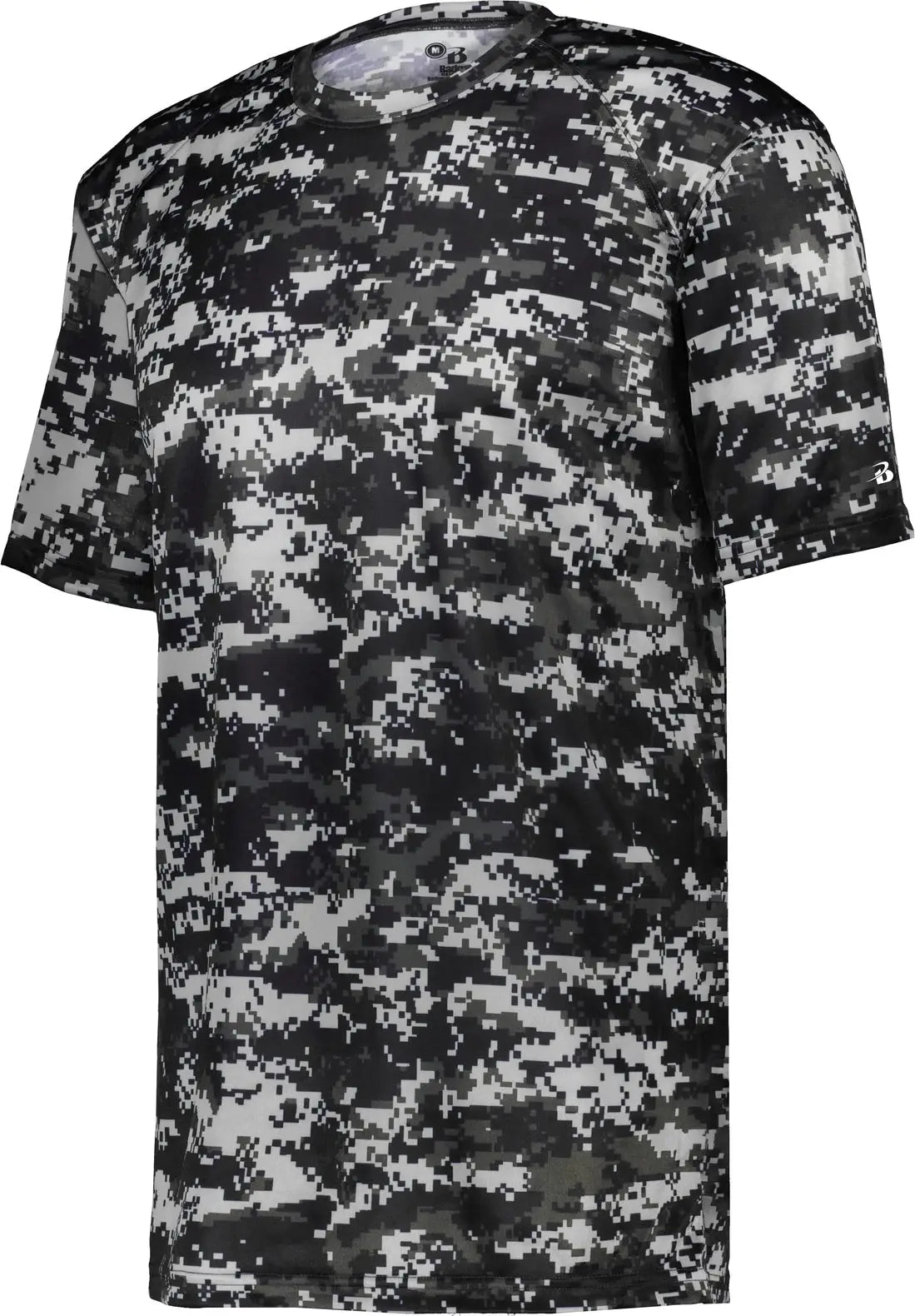 Badger Sport 4180 Digital Tee - Black - Adult Xs