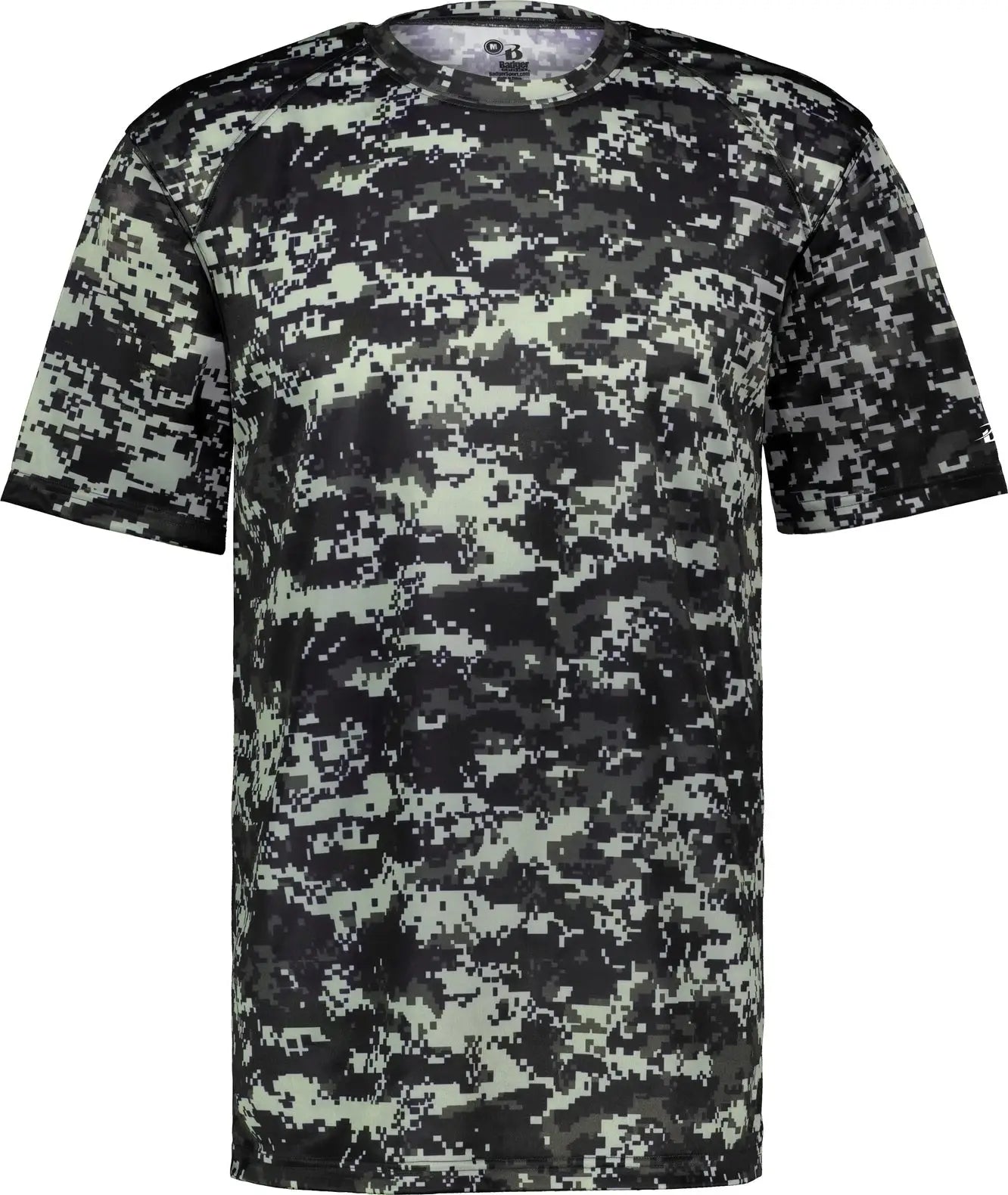 Badger Sport 4180 Digital Tee - Black - Adult Xs