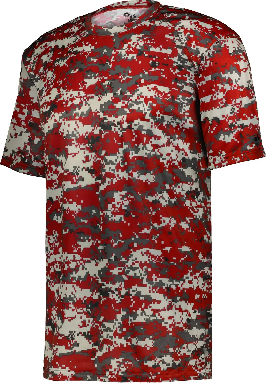 Badger Sport 4180 Digital Tee - Cardinal - Adult Xs