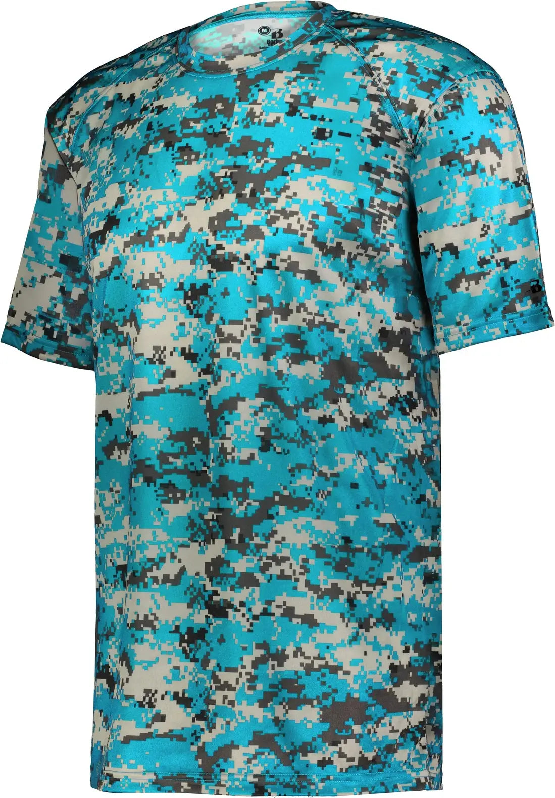 Badger Sport 4180 Digital Tee - Electric Blue - Adult Xs