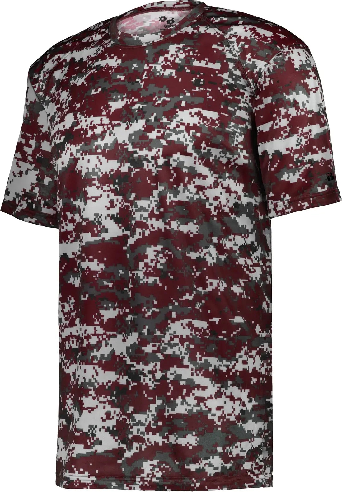 Badger Sport 4180 Digital Tee - Maroon - Adult Xs