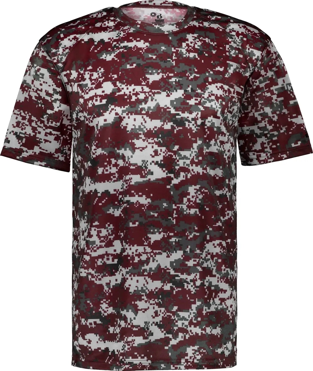 Badger Sport 4180 Digital Tee - Maroon - Adult Xs