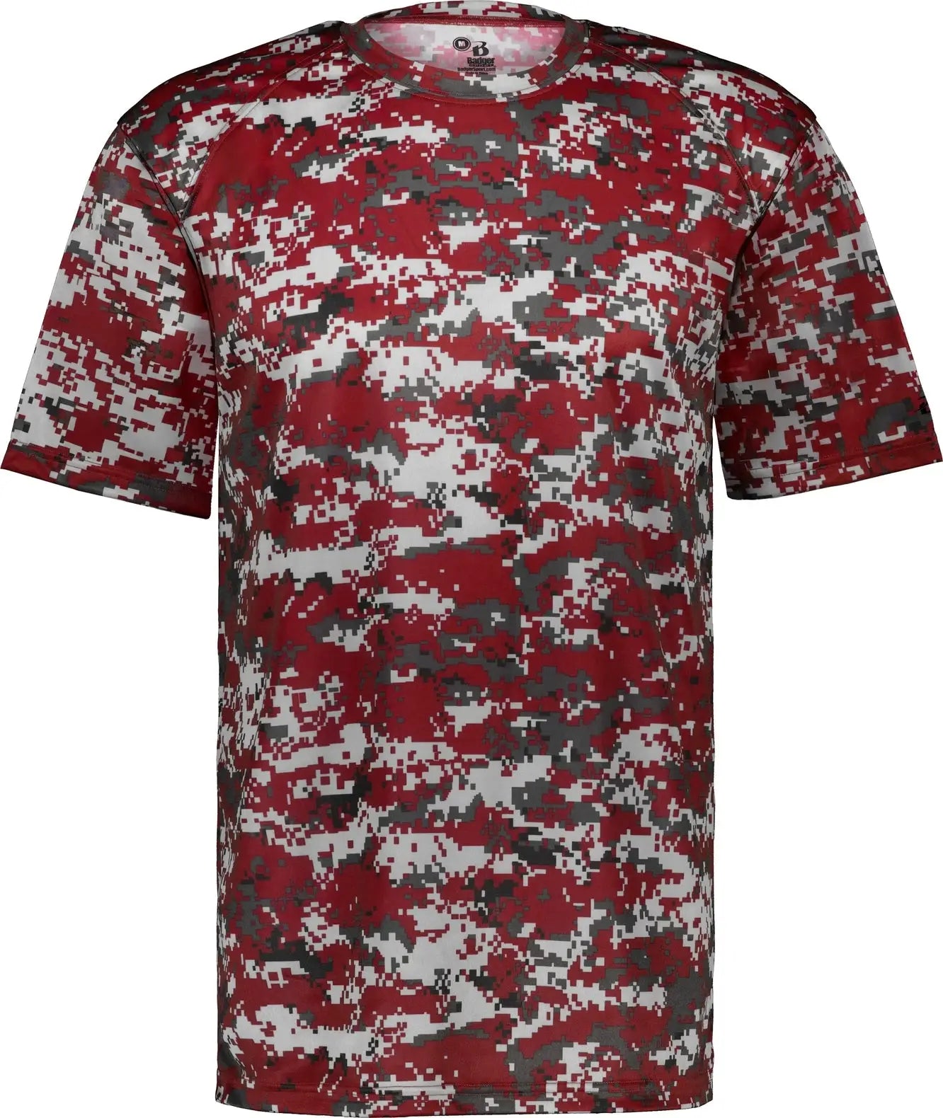 Badger Sport 4180 Digital Tee - Red - Adult Xs
