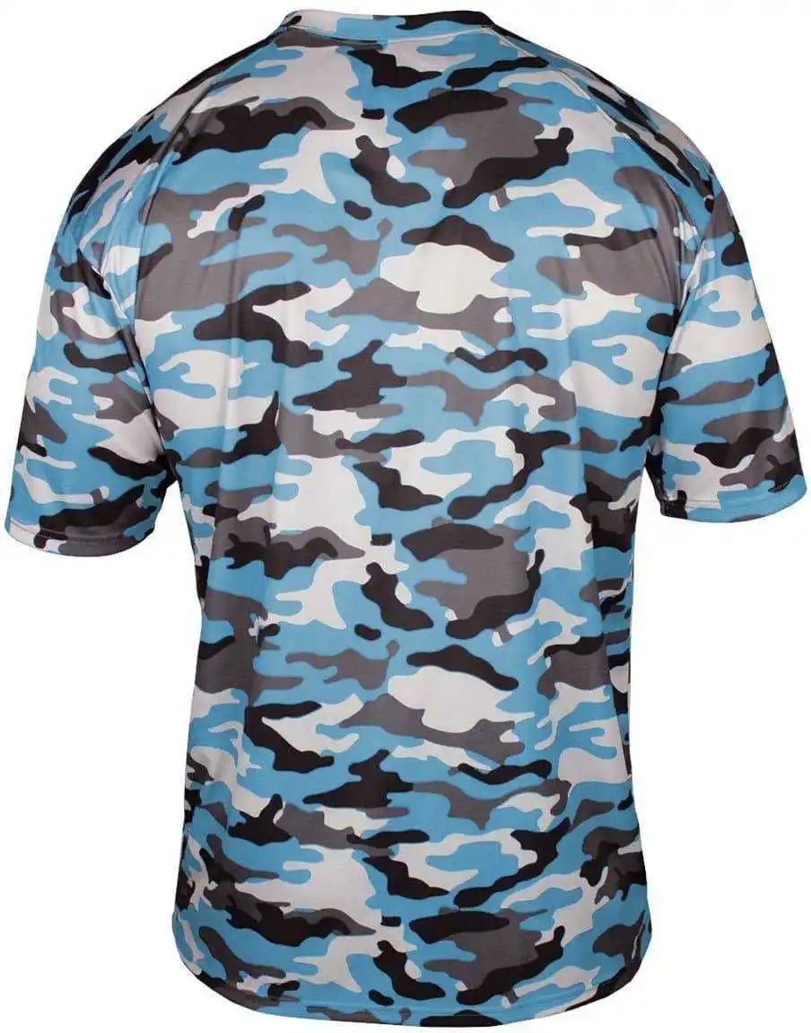 Badger Sport 4181 Camo Adult Tee Columbia Blue