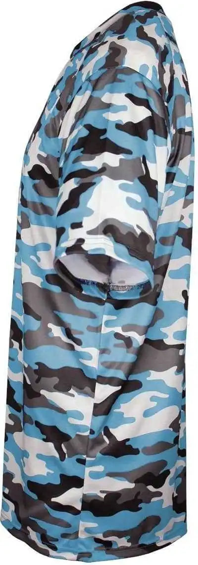 Badger Sport 4181 Camo Adult Tee Columbia Blue