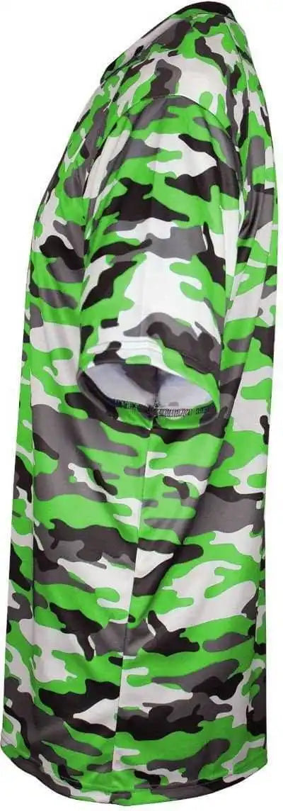 Badger Sport 4181 Camo Adult Tee Lime