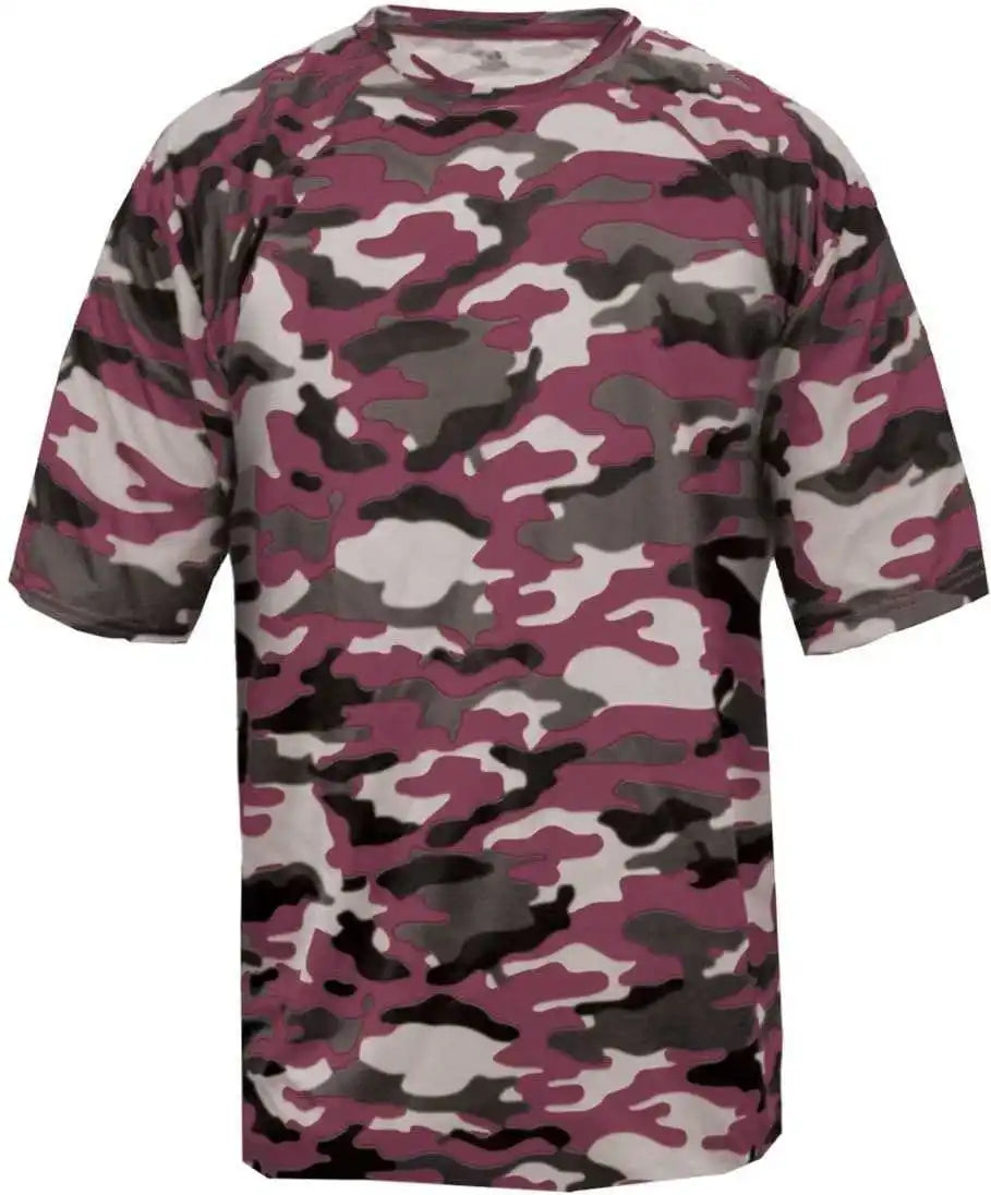 Badger Sport 4181 Camo Adult Tee Maroon