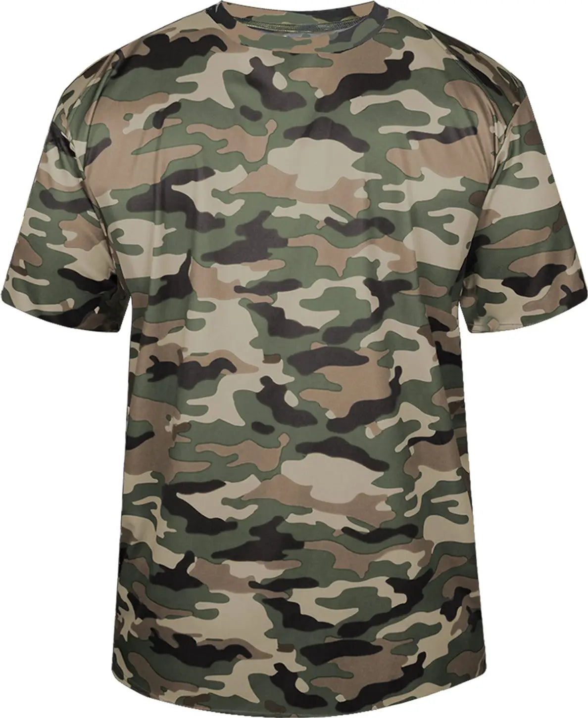 Badger Sport 4181 Camo Tee - Olive Green - Adult Xs