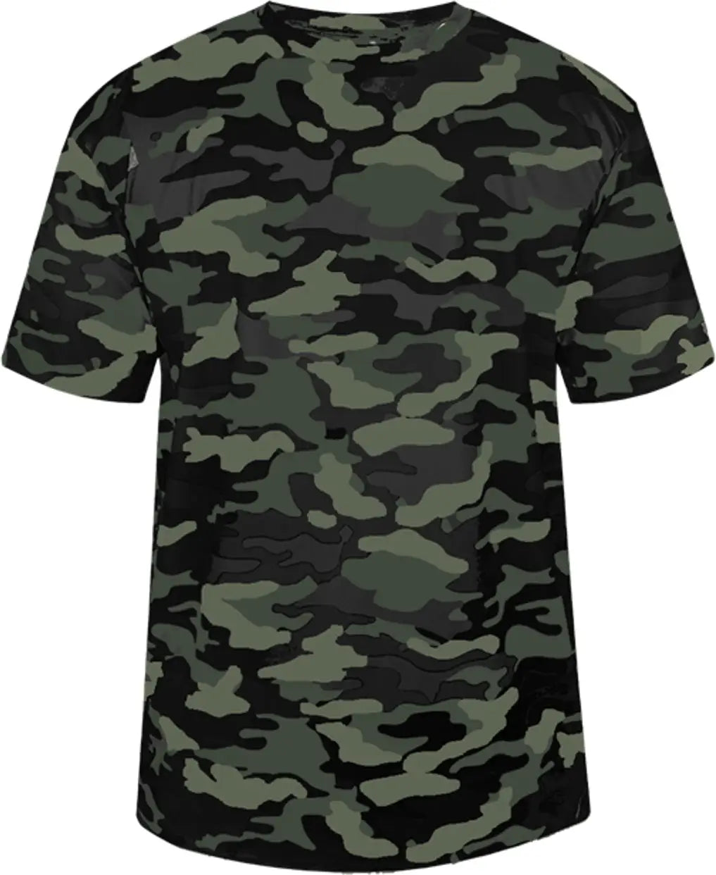 Badger Sport 418100 Camo Tee - Black - Adult Xs