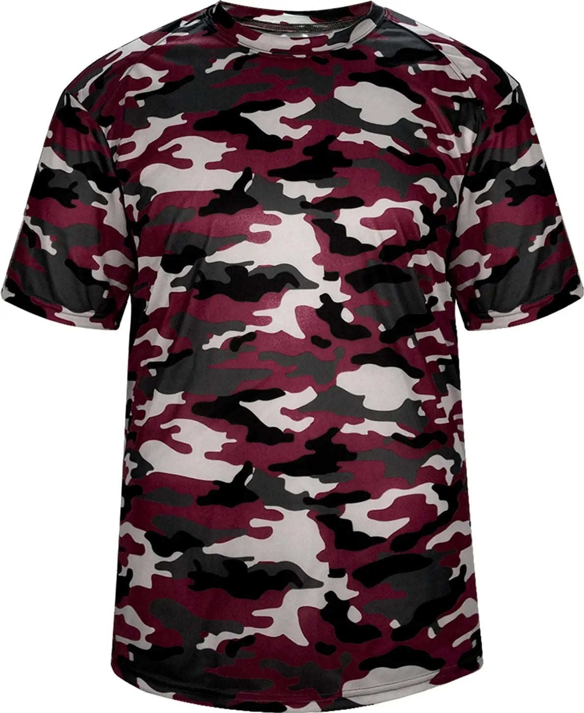 Badger Sport 418100 Camo Tee - Maroon - Adult Xs
