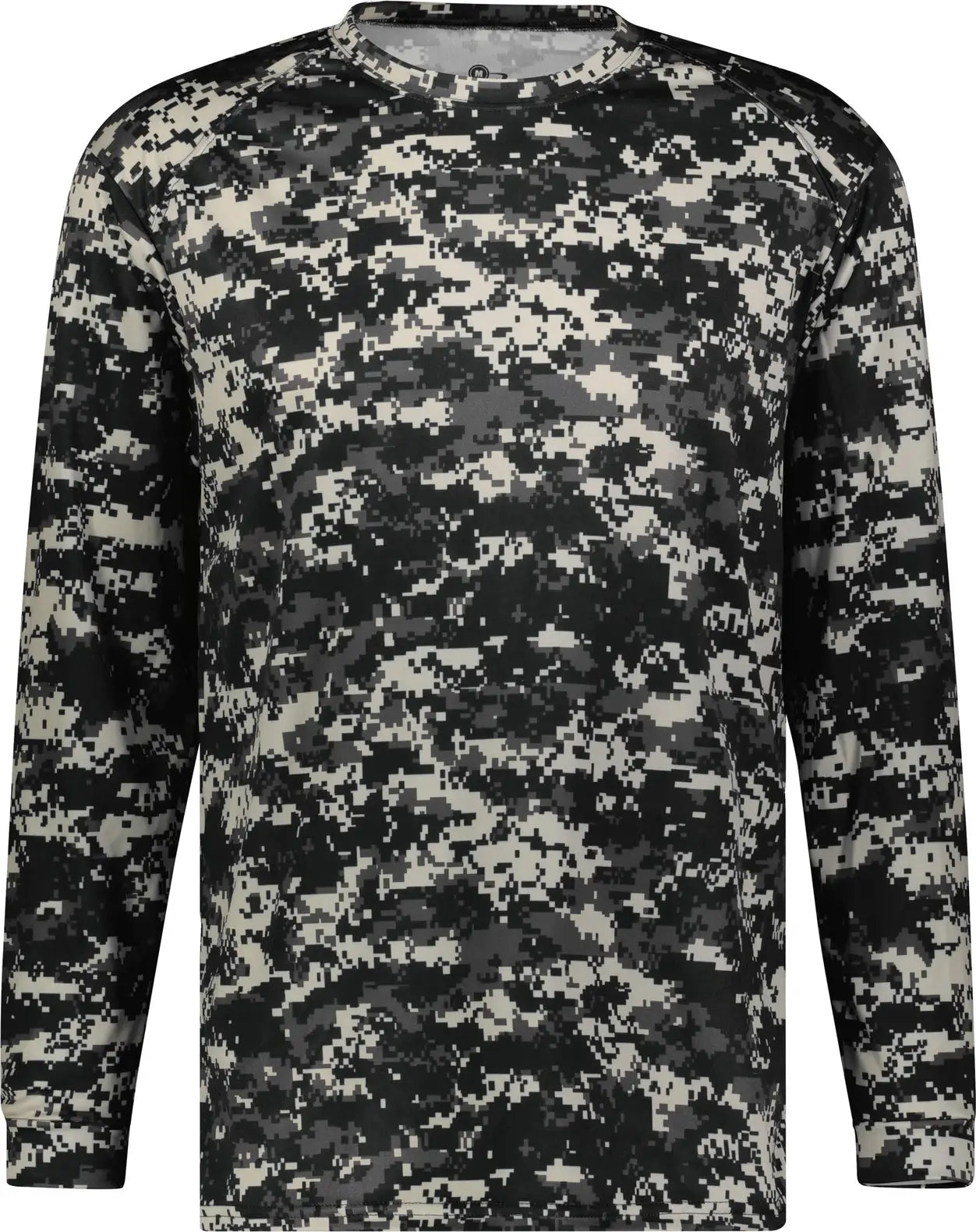 Badger Sport 4184 Digital L/s Tee - Black - Adult Xs