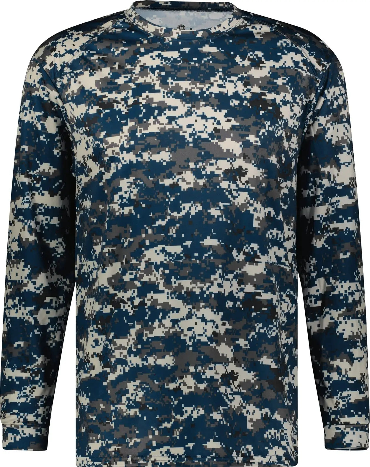 Badger Sport 4184 Digital L/s Tee - Navy - Adult Xs