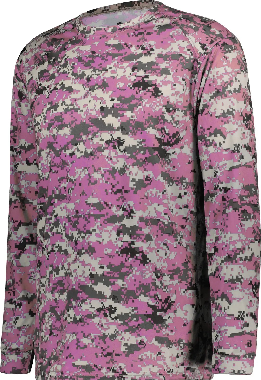 Badger Sport 4184 Digital L/s Tee - Pink - Adult Xs