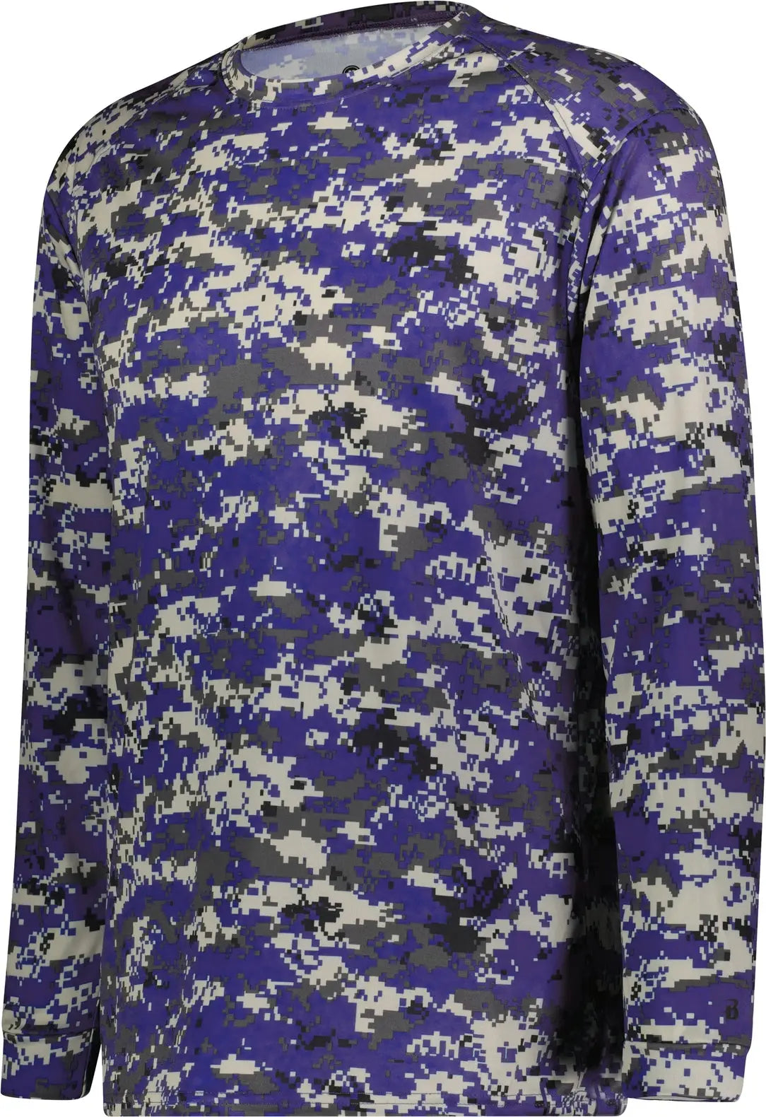 Badger Sport 4184 Digital L/s Tee - Purple - Adult Xs