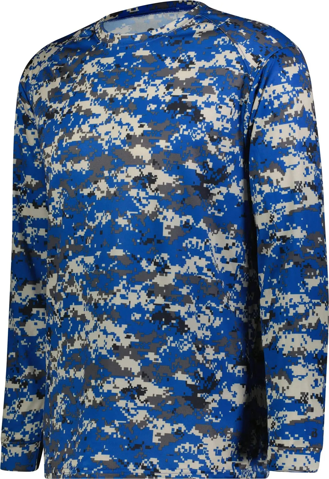 Badger Sport 4184 Digital L/s Tee - Royal - Adult Xs