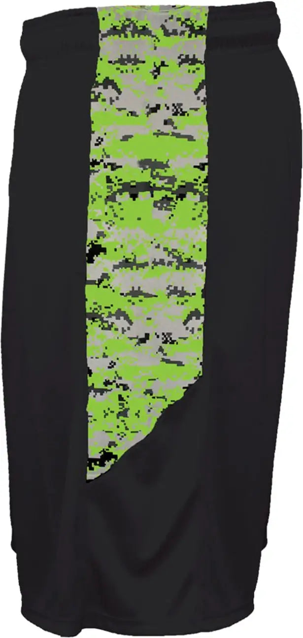 Badger Sport 4189 Digital Panel Short - Black Lime