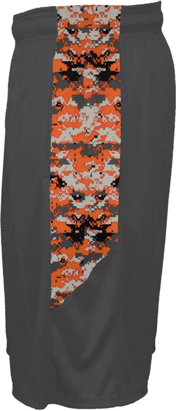Badger Sport 4189 Digital Panel Short - Graphite Burnt Orange